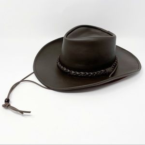 Free People Henschel Leather Chin Strap Hat M